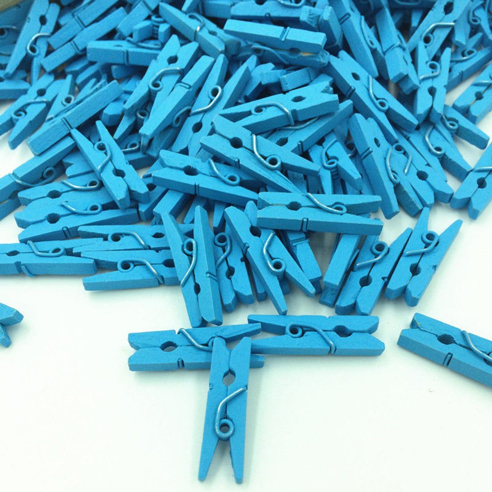 Table Confetti - Blue Wooden Pegs