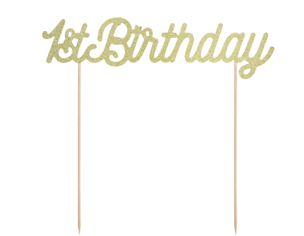 Cake Topper 1st Birthday Gold – House of Parties