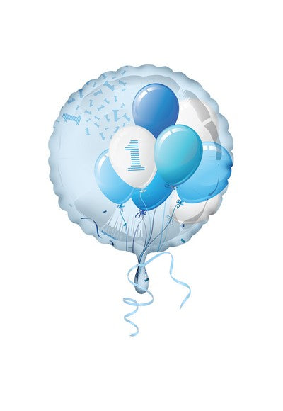 1st Birthday Foil Balloon 18" Boy
