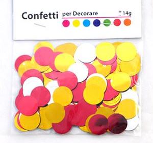 Table Confetti Red Gold Silver Circles - 14g