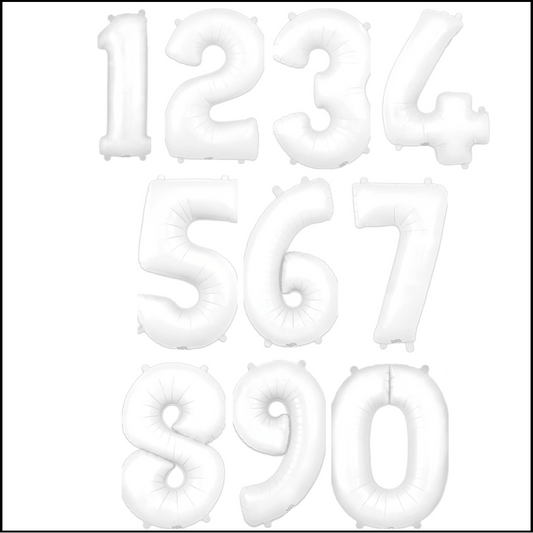 White 34inch Foil Numbers