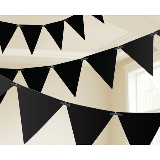 Black Pennant Bunting 4.5m x 16cm