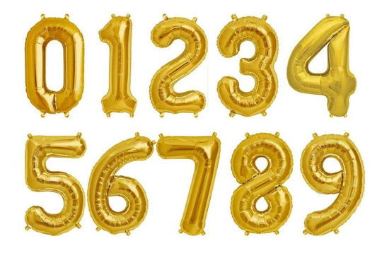 Gold 34inch Foil Numbers