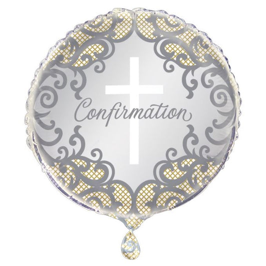 Gold Cross Confirmation Foil Balloon