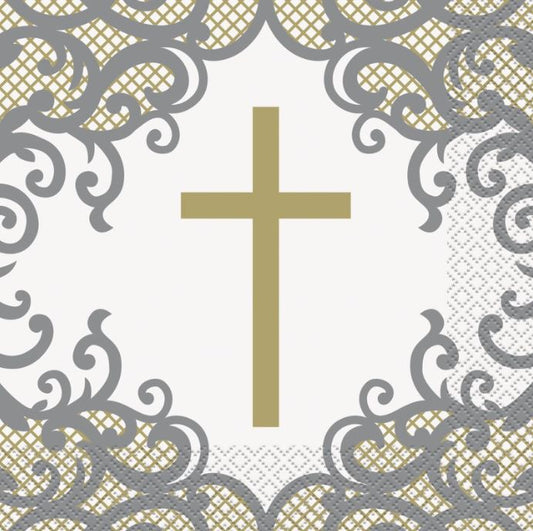 Gold Cross Napkins