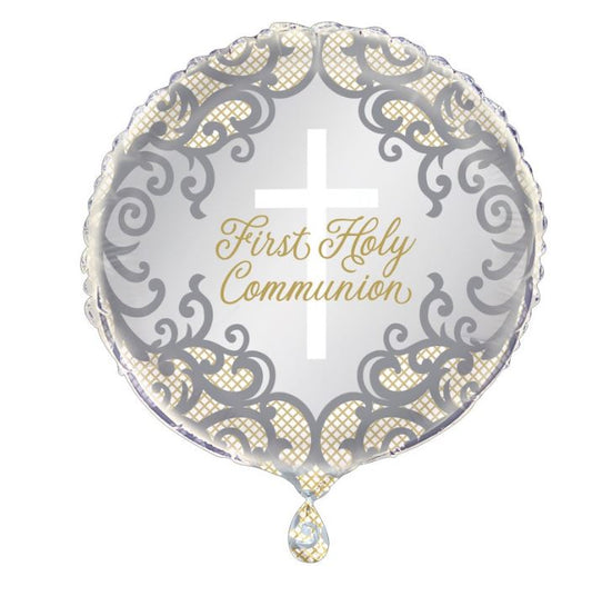 Gold First Holy Communion Foil Balloon