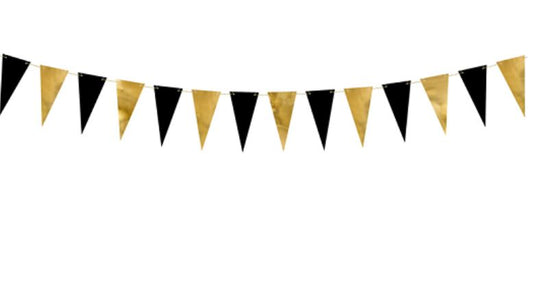 Black & Gold Decorative Garland